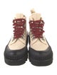 Proenza Schouler Canvas Colorblock Pattern Combat Boots
