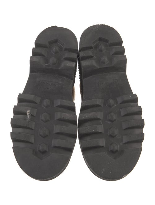 Proenza Schouler Canvas Colorblock Pattern Combat Boots