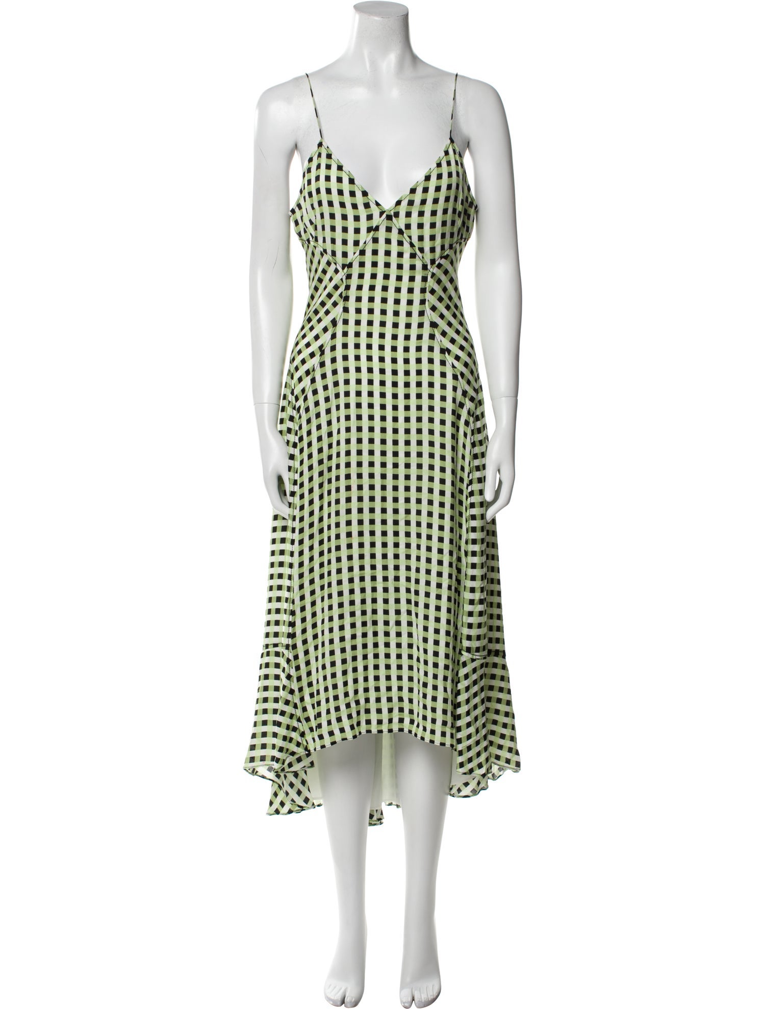 Proenza Schouler Plaid Print Midi Length Dress