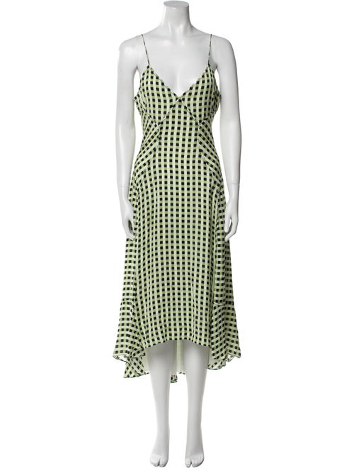Proenza Schouler Plaid Print Midi Length Dress