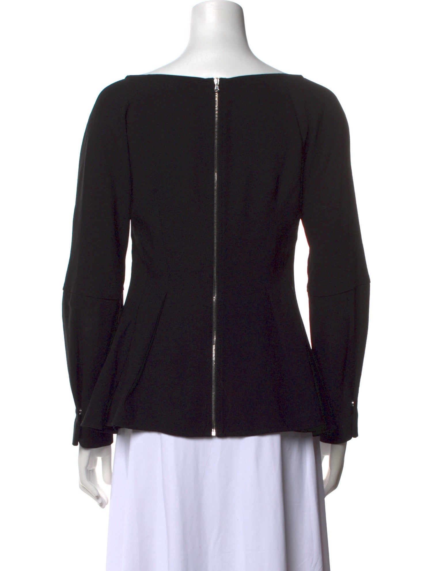 Proenza Schouler Bateau Neckline Long Sleeve Blouse