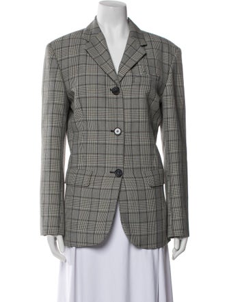 Proenza Schouler Wool Plaid Print Blazer