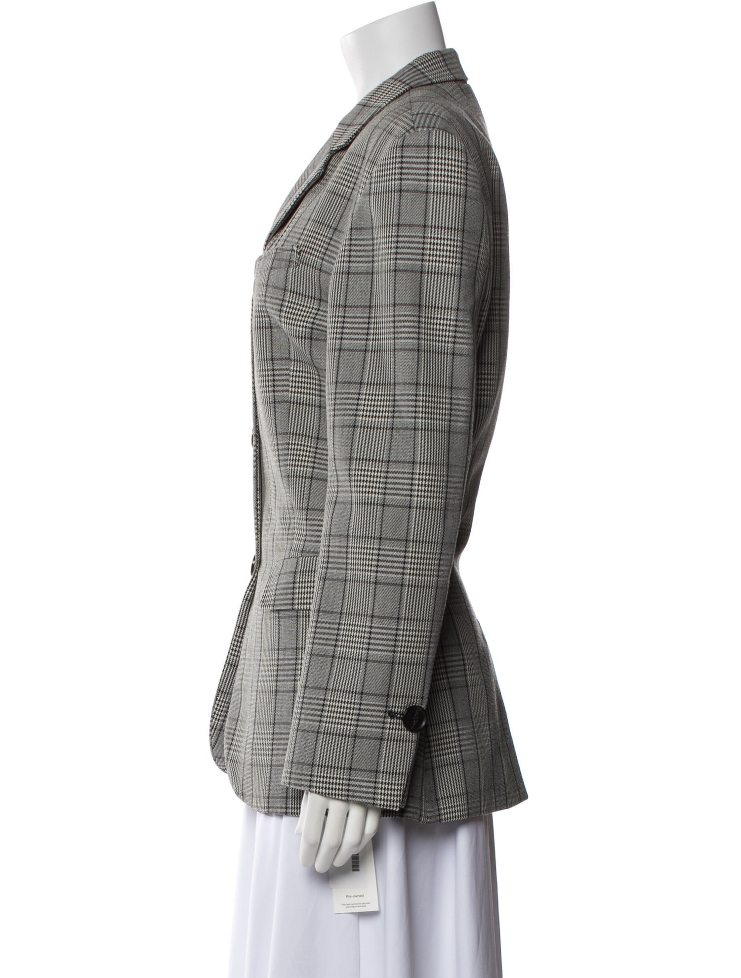 Proenza Schouler Wool Plaid Print Blazer