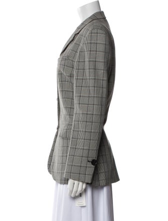 Proenza Schouler Wool Plaid Print Blazer