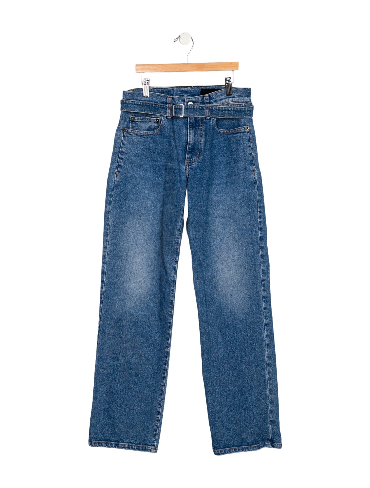 Proenza Schouler Mid-Rise Straight Leg Jeans