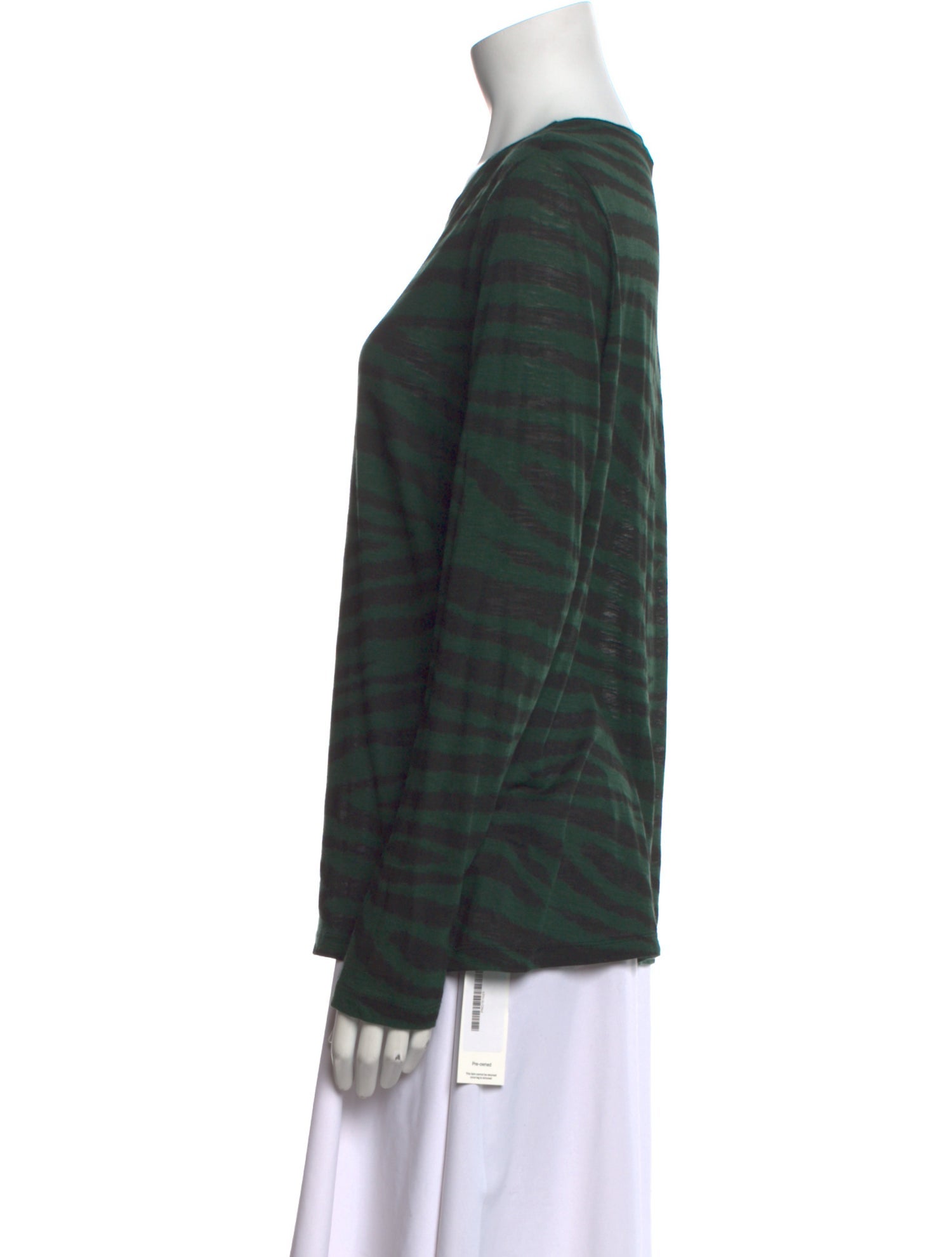 Proenza Schouler Striped Scoop Neck Sweatshirt