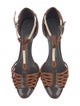 Proenza Schouler Patent Leather Animal Print T-Strap Pumps