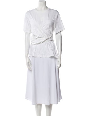 Proenza Schouler Bateau Neckline Short Sleeve Top