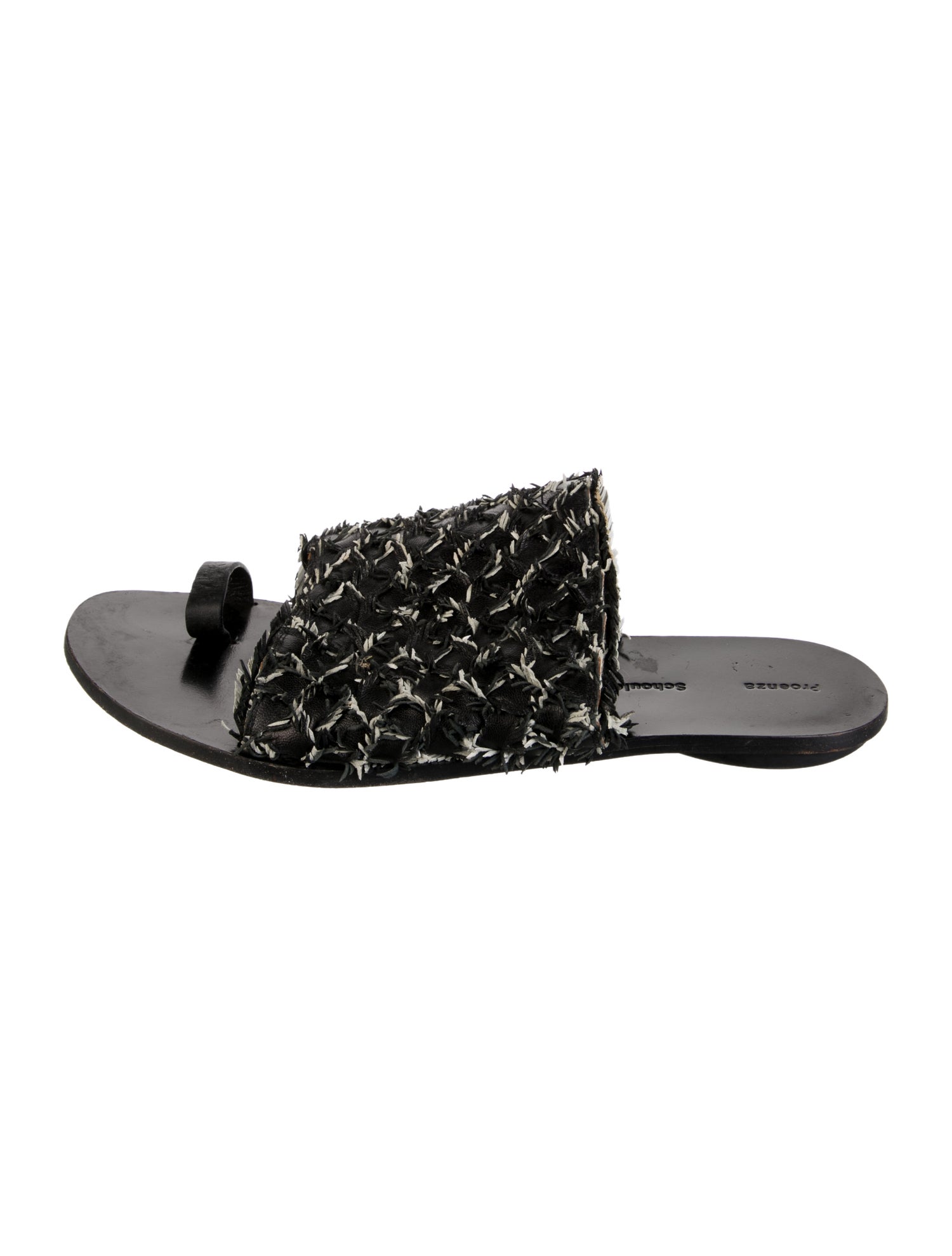 Proenza Schouler Leather Printed Slides