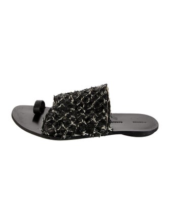 Proenza Schouler Leather Printed Slides