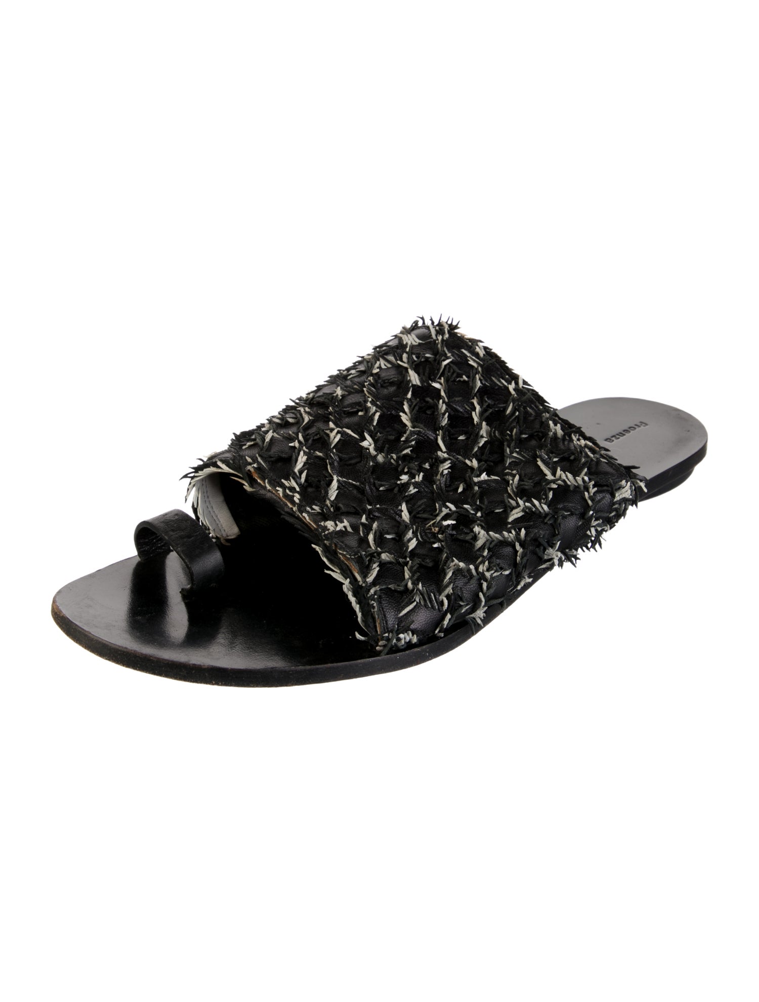 Proenza Schouler Leather Printed Slides