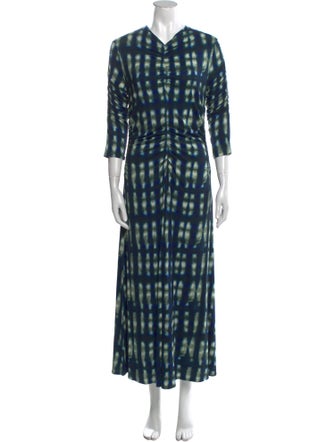 Proenza Schouler Plaid Print Long Dress