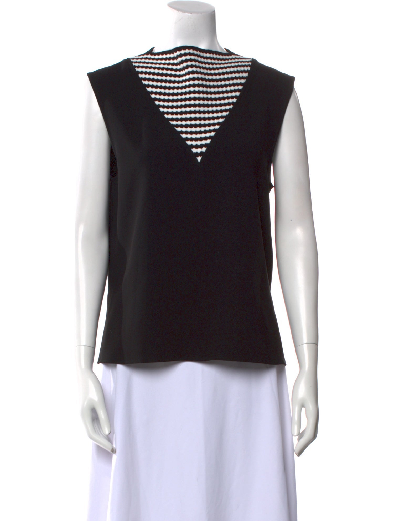 Proenza Schouler Bateau Neckline Sleeveless Top
