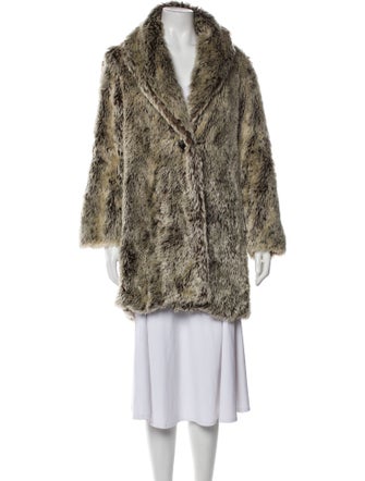 Proenza Schouler Mohair Animal Print Faux Fur Jacket