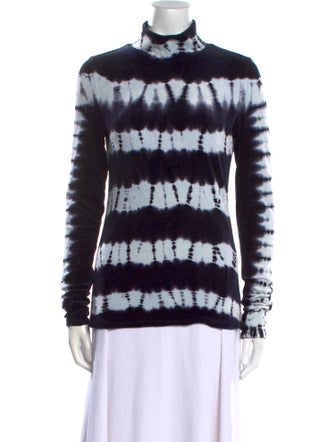 Proenza Schouler Tie-Dye Print Mock Neck Sweatshirt