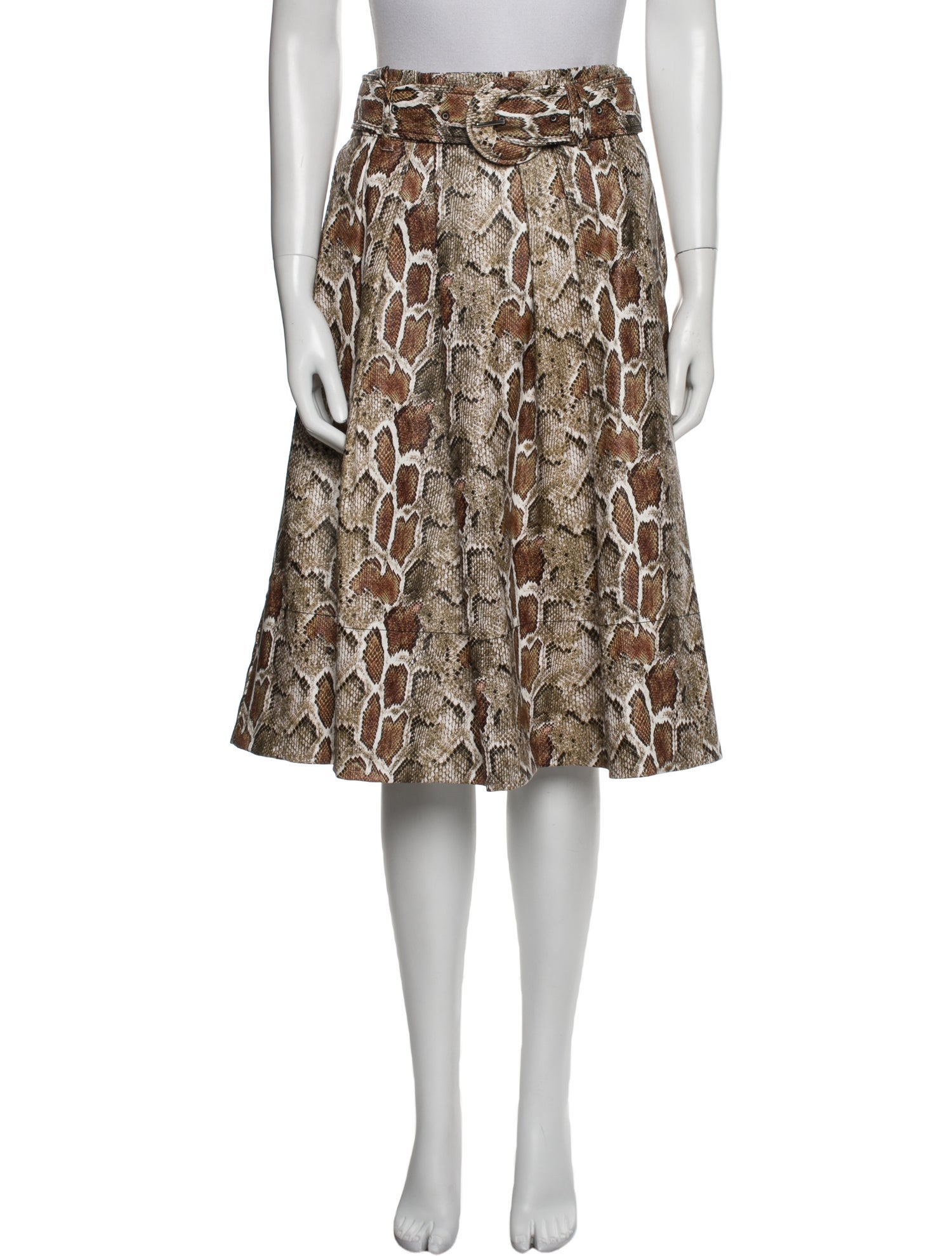 Proenza Schouler Animal Print Knee-Length Skirt