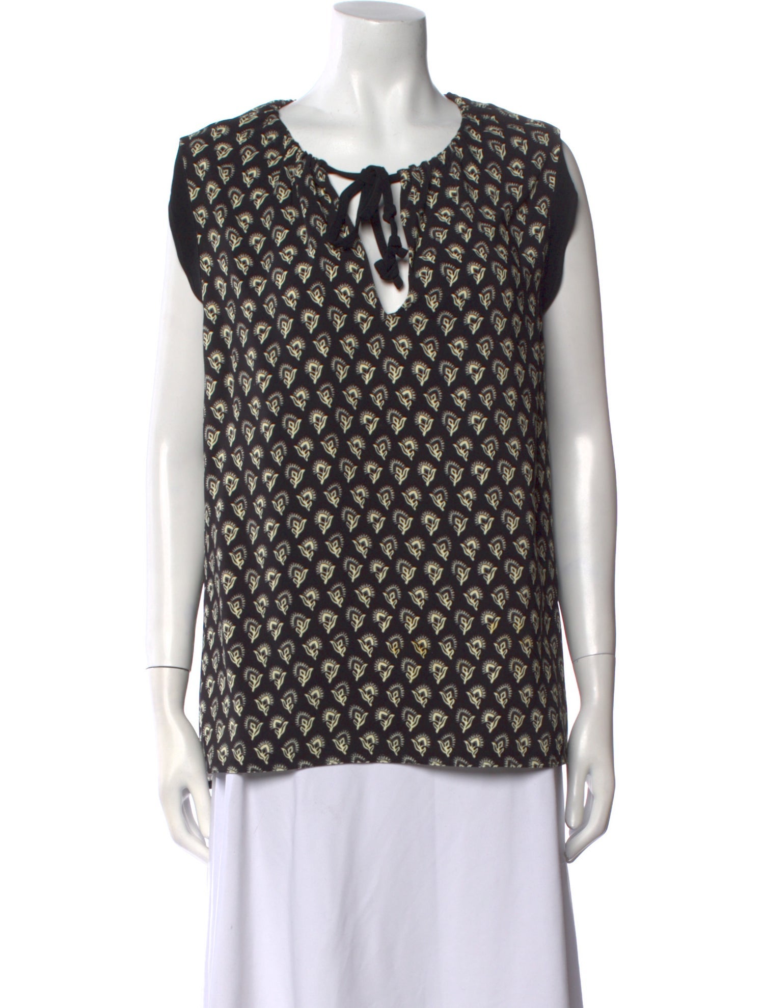 Proenza Schouler Printed V-Neck Top