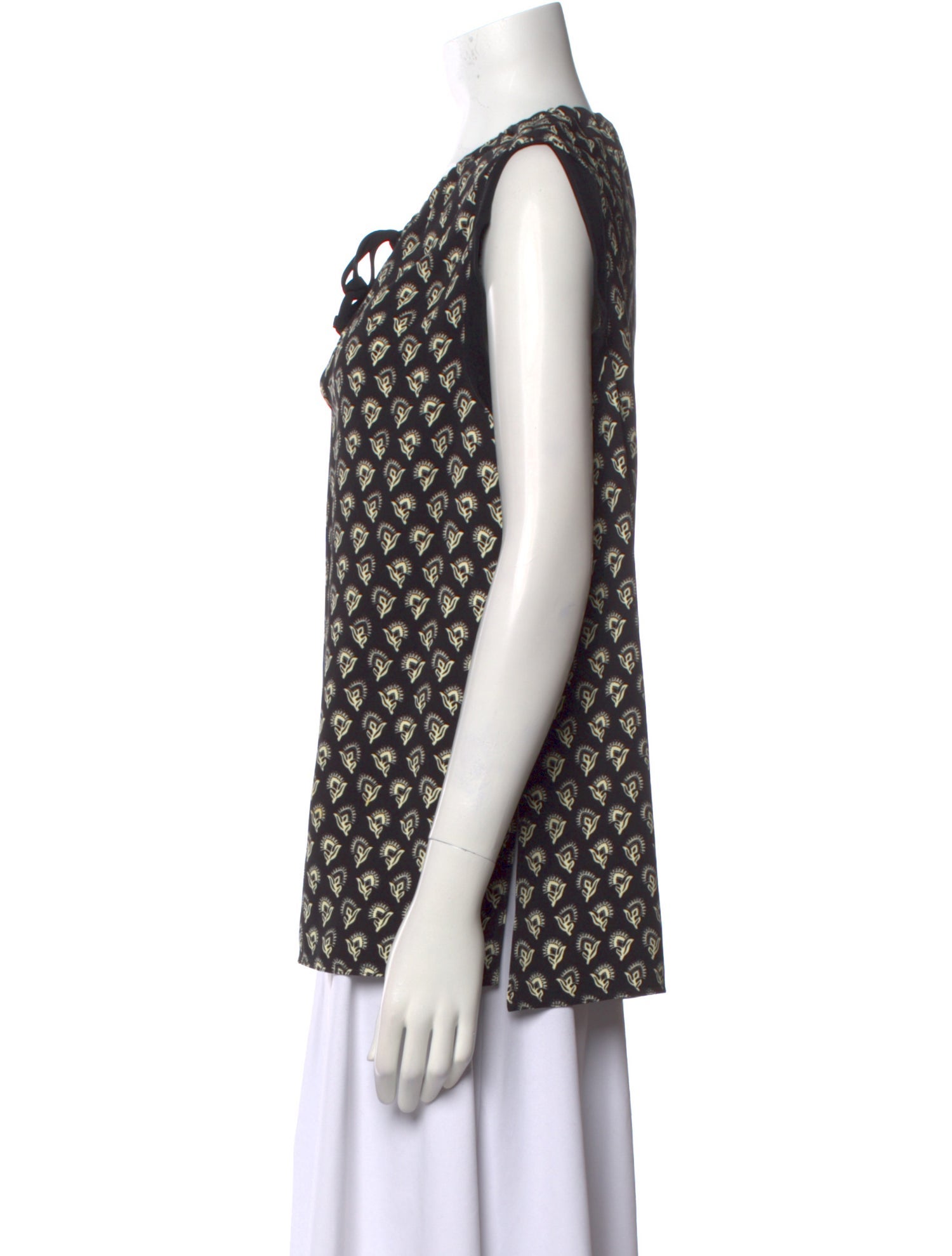 Proenza Schouler Printed V-Neck Top