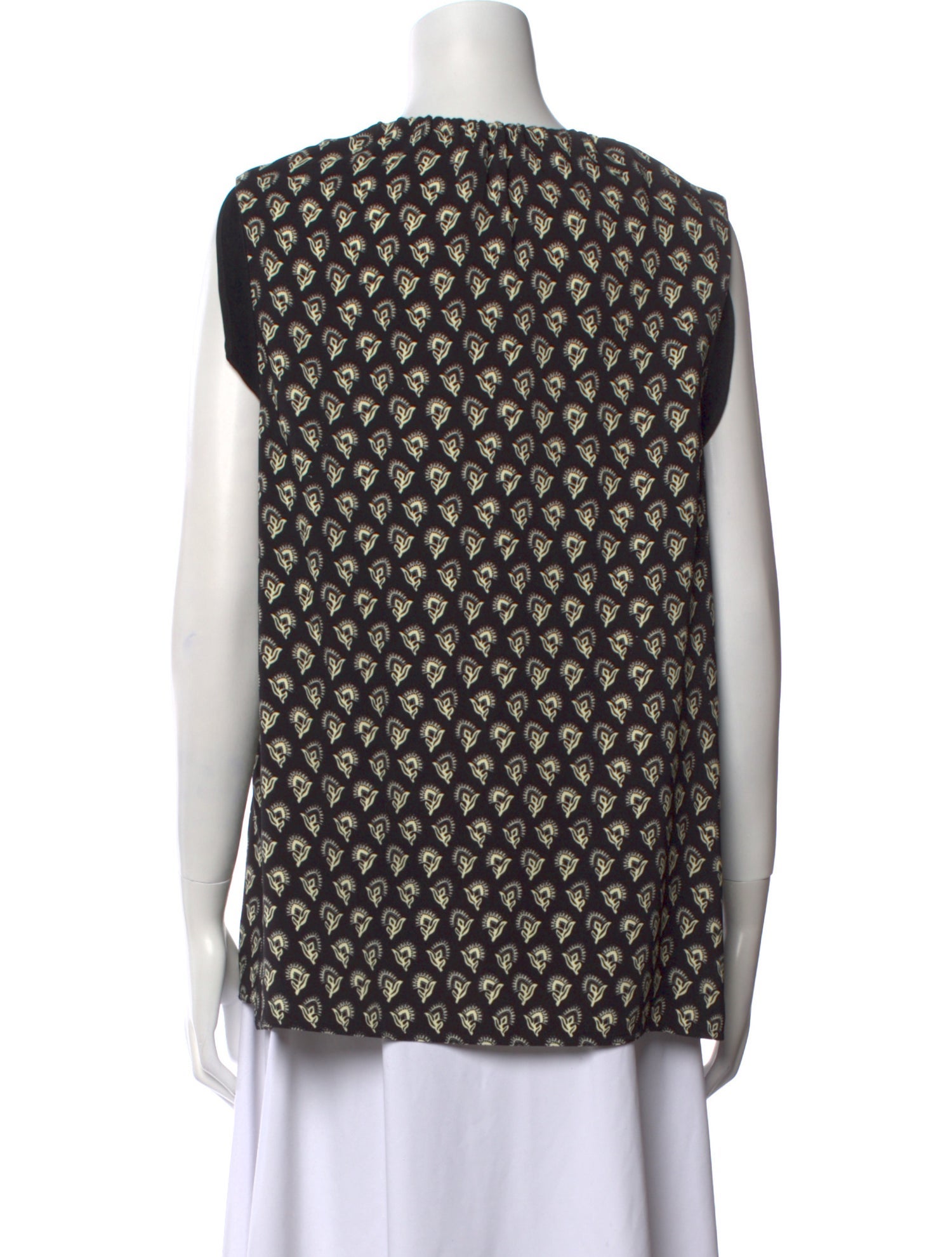 Proenza Schouler Printed V-Neck Top