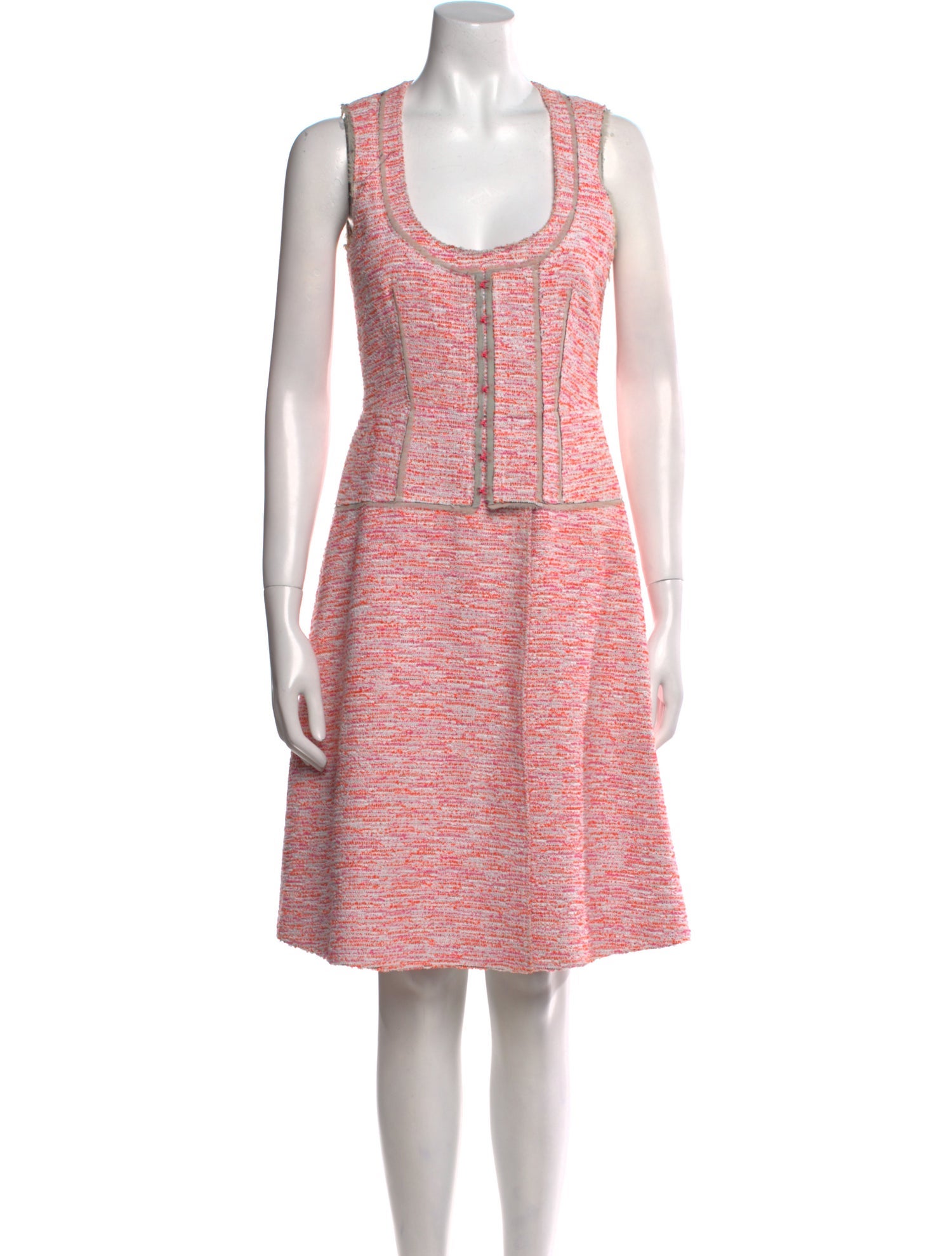 Proenza Schouler Tweed Pattern Knee-Length Dress