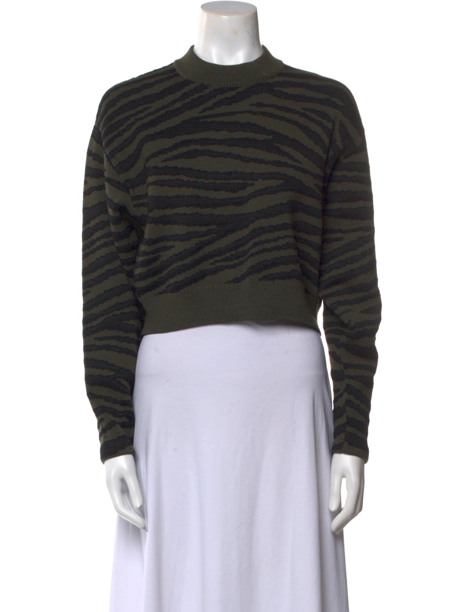 Proenza Schouler Animal Print Crew Neck Sweater