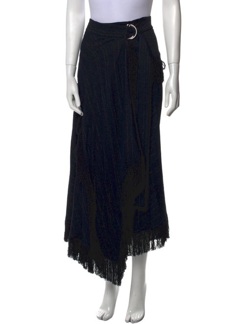 Proenza Schouler Fringe Trim Accent Midi Length Skirt