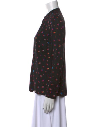 Proenza Schouler Silk Printed Button-Up Top