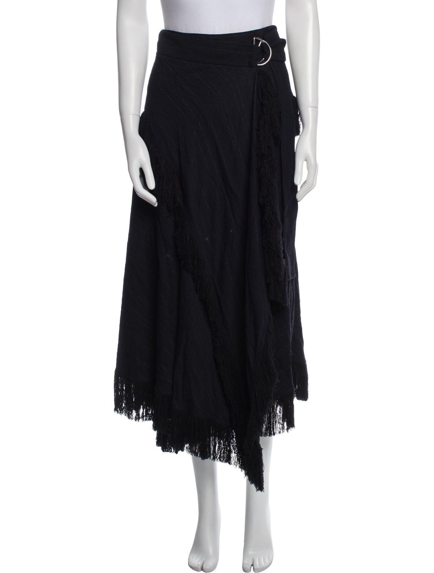 Proenza Schouler Fringe Trim Accent Long Skirt