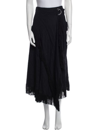Proenza Schouler Fringe Trim Accent Long Skirt