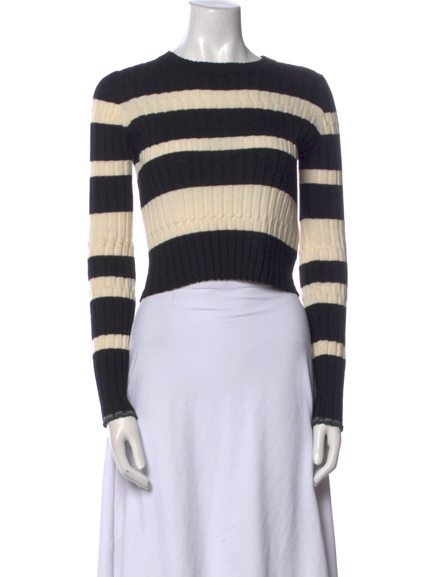 Proenza Schouler Wool Striped Crop Top