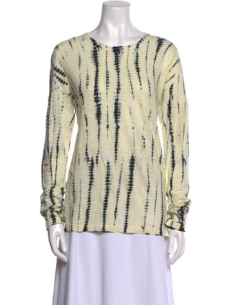 Proenza Schouler Tie-Dye Print Scoop Neck Top