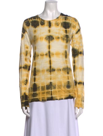 Proenza Schouler Tie-Dye Print Scoop Neck Top