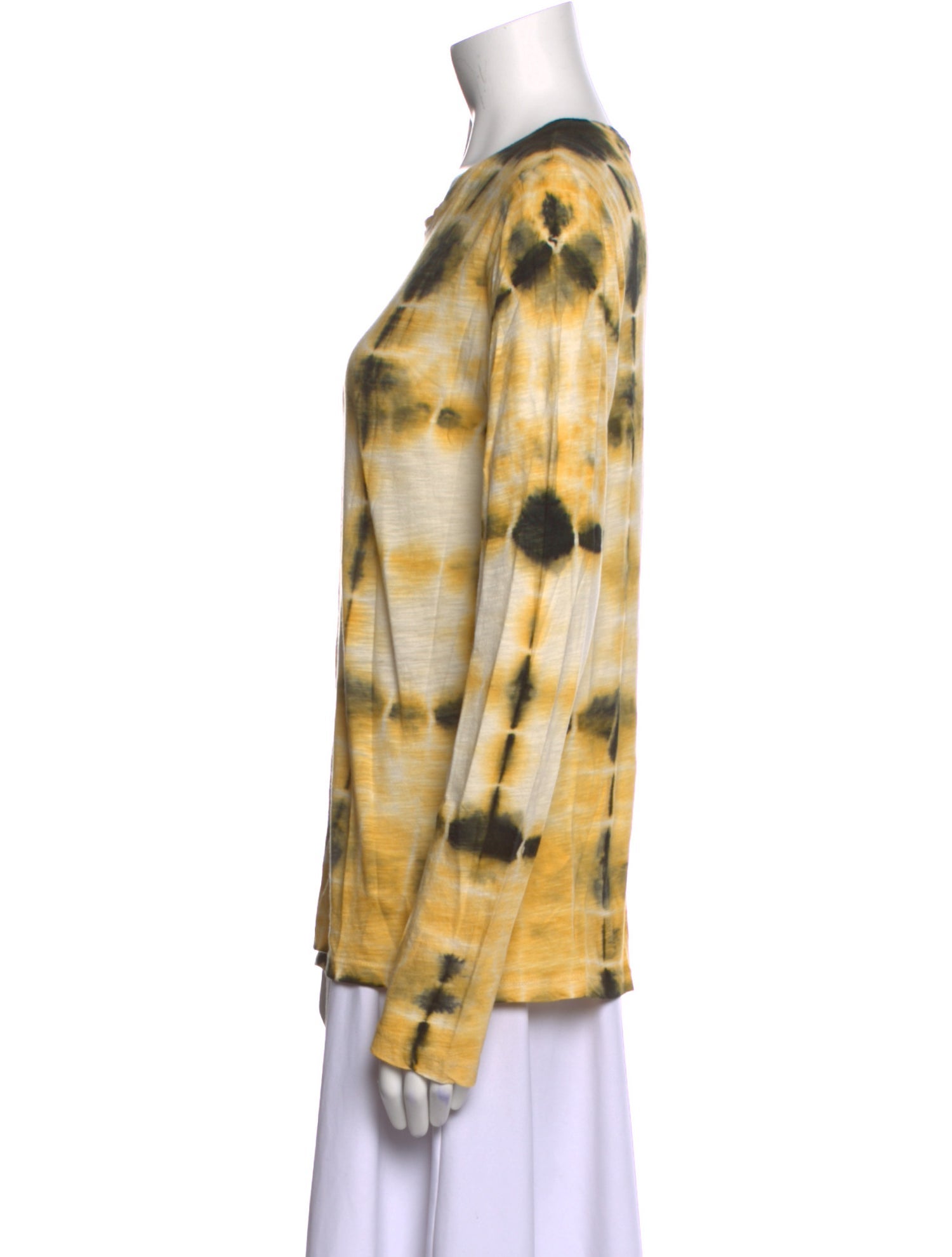 Proenza Schouler Tie-Dye Print Scoop Neck Top