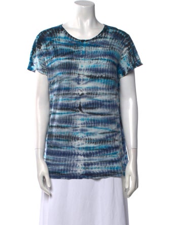 Proenza Schouler Tie-Dye Print Scoop Neck T-Shirt