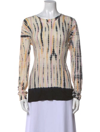 Proenza Schouler Tie-Dye Print Bateau Neckline Top