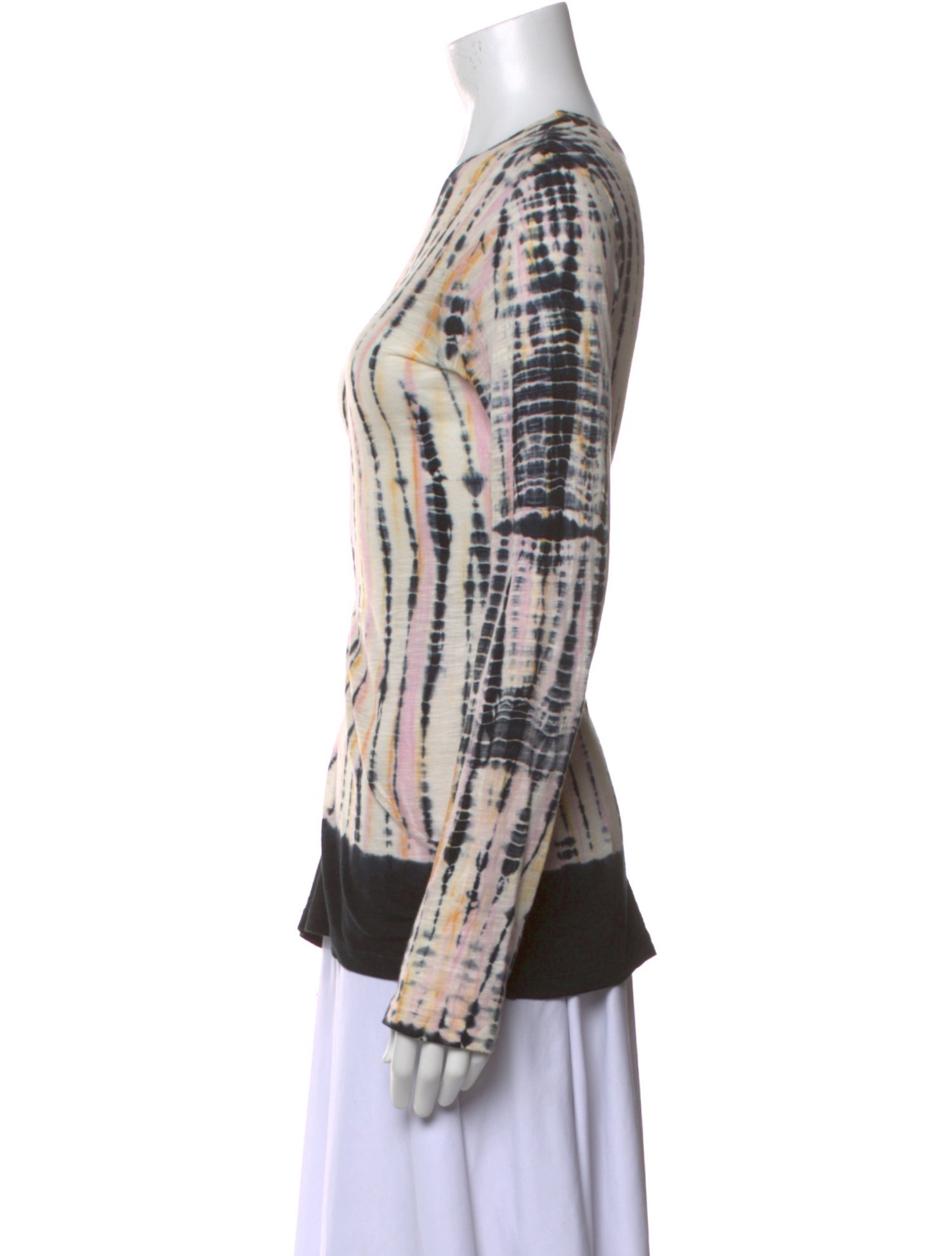 Proenza Schouler Tie-Dye Print Bateau Neckline Top