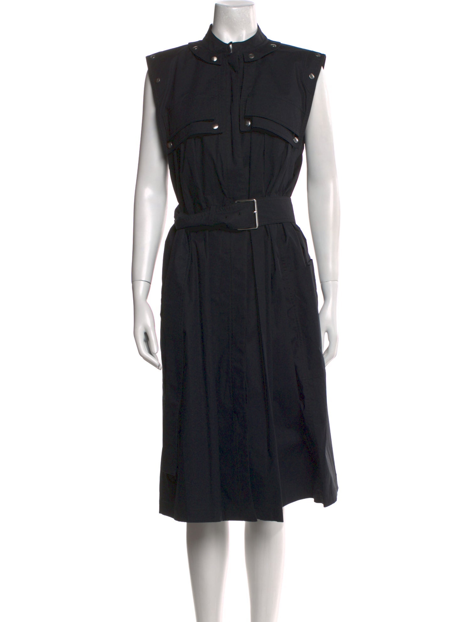 Proenza Schouler Mock Neck Midi Length Dress