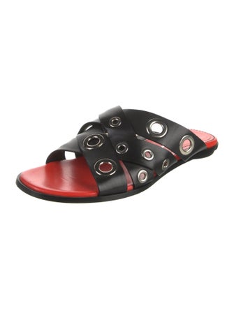 Proenza Schouler Leather Studded Accents Slides