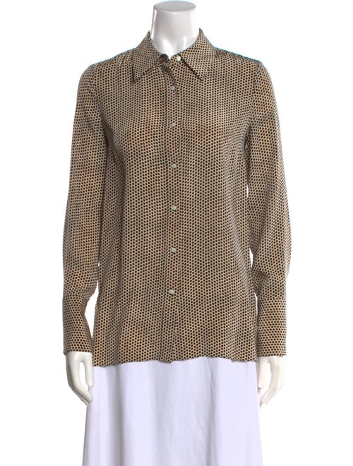 Proenza Schouler Silk Polka Dot Print Button-Up Top