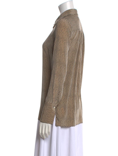 Proenza Schouler Silk Polka Dot Print Button-Up Top