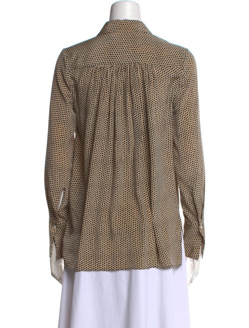 Proenza Schouler Silk Polka Dot Print Button-Up Top