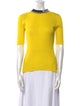 Proenza Schouler Mock Neck Three-Quarter Sleeve Top
