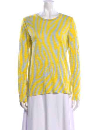 Proenza Schouler Printed Bateau Neckline T-Shirt