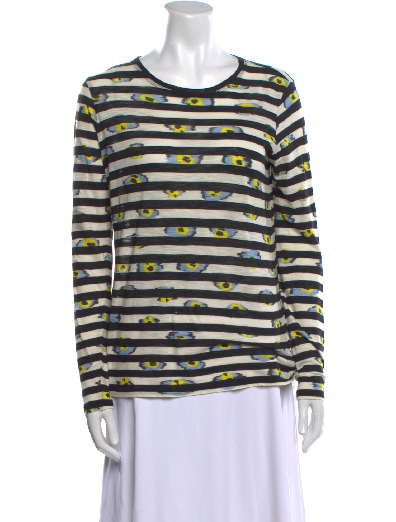 Proenza Schouler Striped Scoop Neck Top