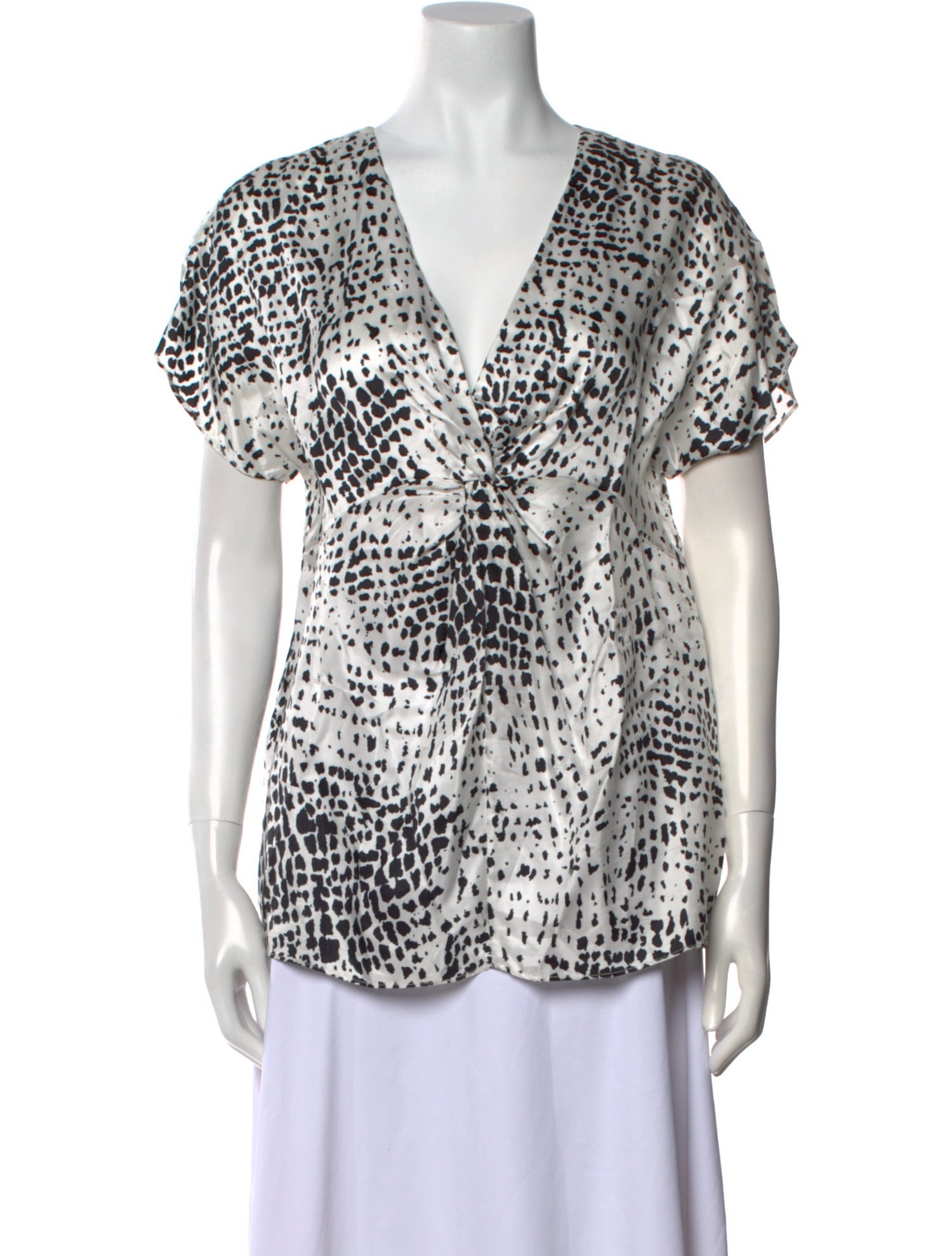 Proenza Schouler Animal Print V-Neck Top