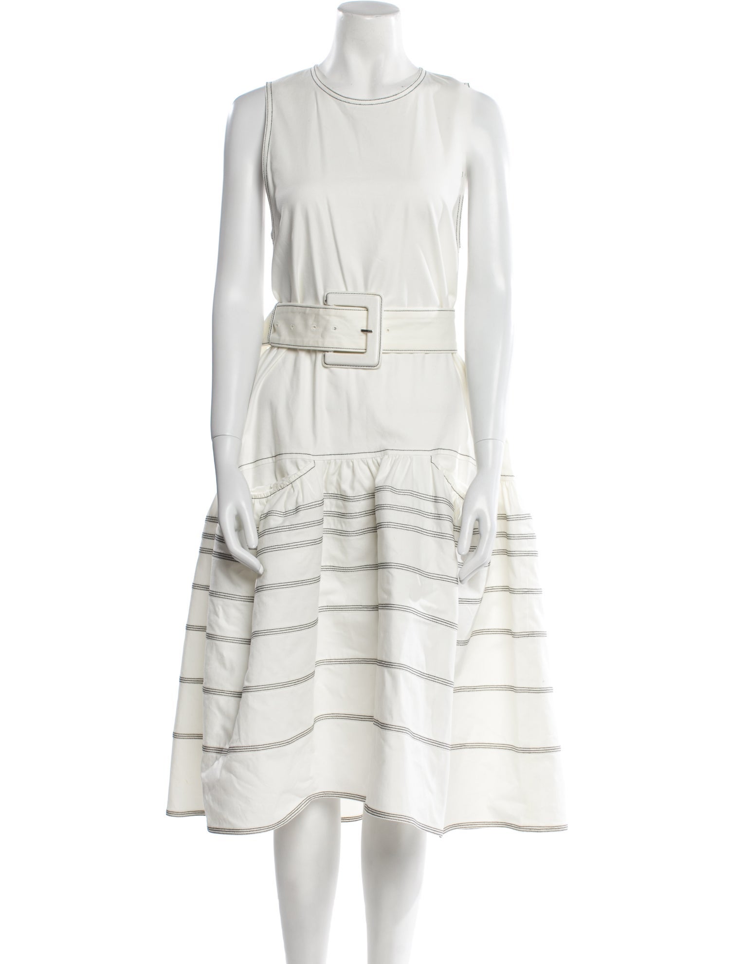 Proenza Schouler Crew Neck Midi Length Dress