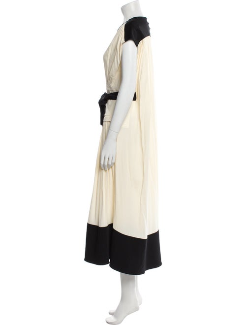 Proenza Schouler Colorblock Pattern Midi Length Dress