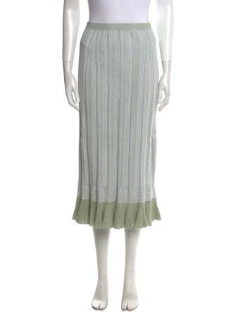 Proenza Schouler Colorblock Pattern Midi Length Skirt