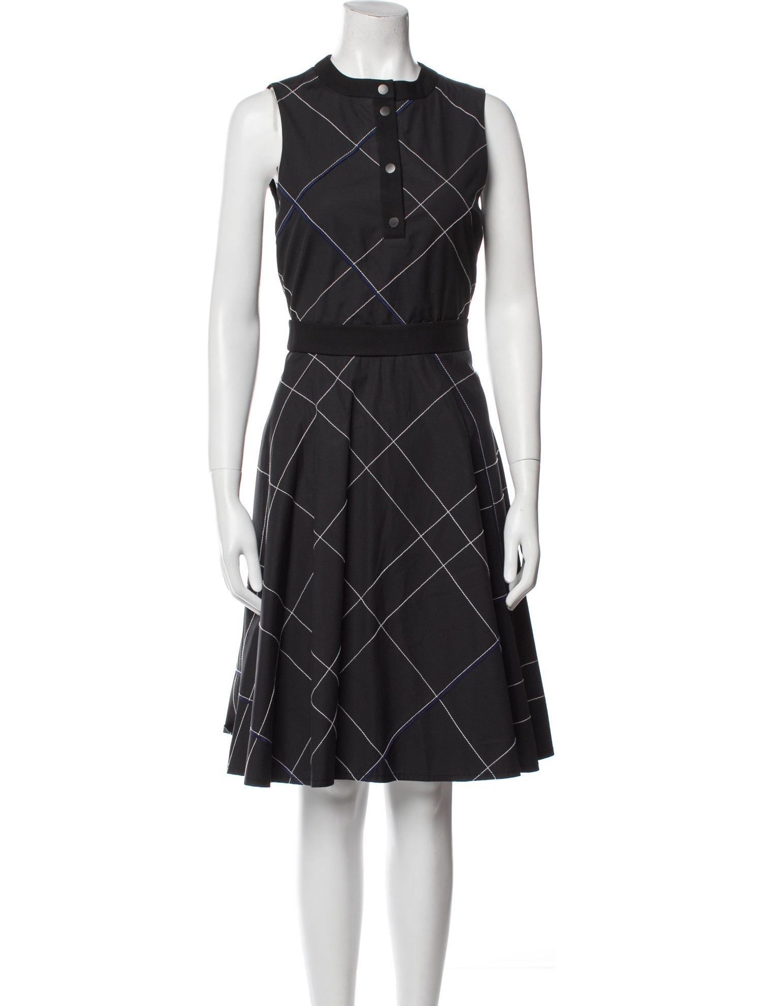 Proenza Schouler Plaid Print Knee-Length Dress