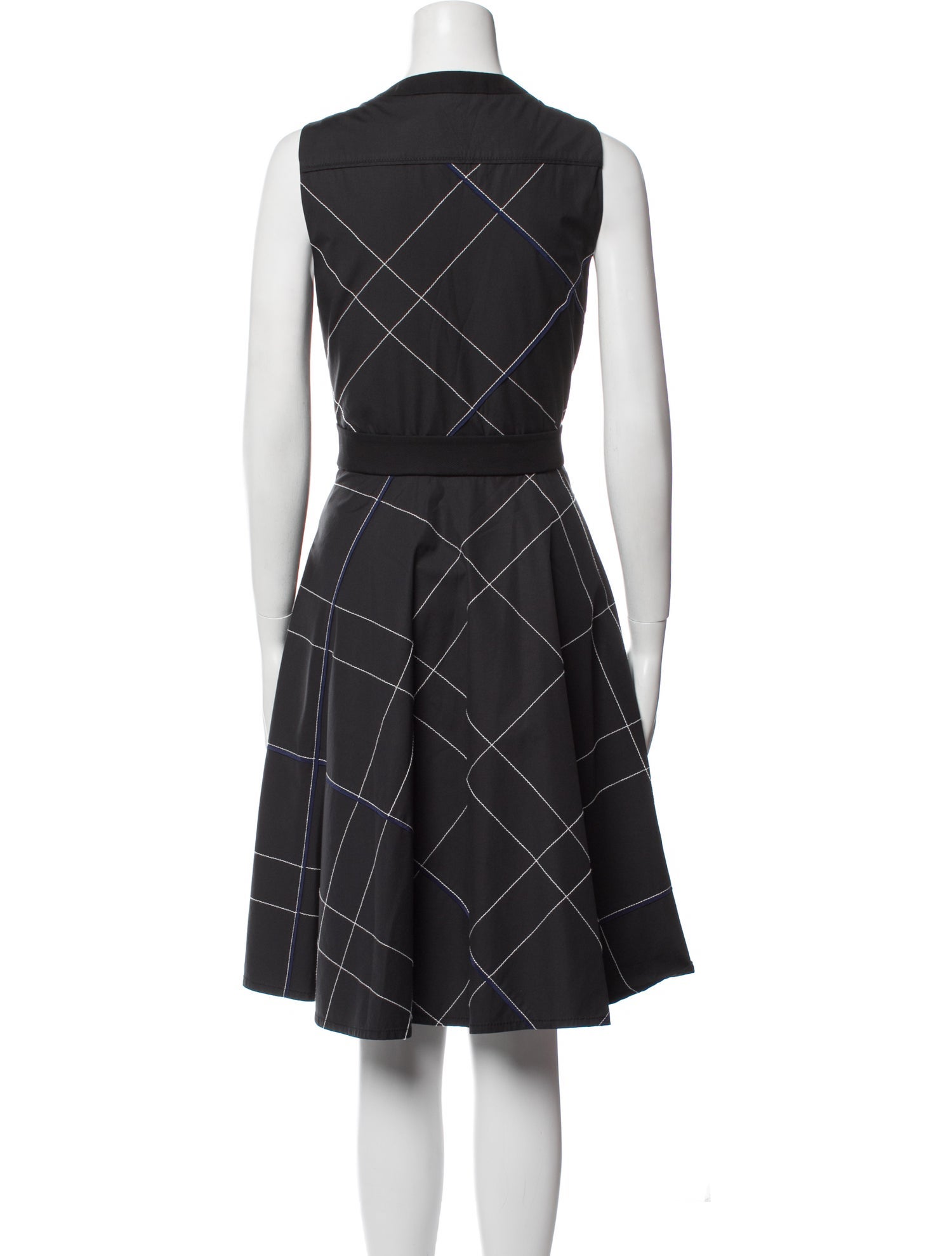 Proenza Schouler Plaid Print Knee-Length Dress